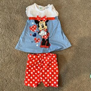 Mini is mouse top and matching shorts